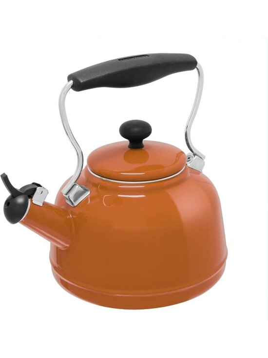 Other - Tomato Bisque Kitchen Whistling Tea kettle 1. 7Quart Enamel Stainless Steel Pot